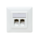 CAT6a keystone flush-mounted box 2-way