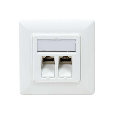 CAT6a keystone flush-mounted box 2-way