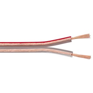 Loudspeaker cable 2 x 2.5mm² transparent 50M on a roll of copper