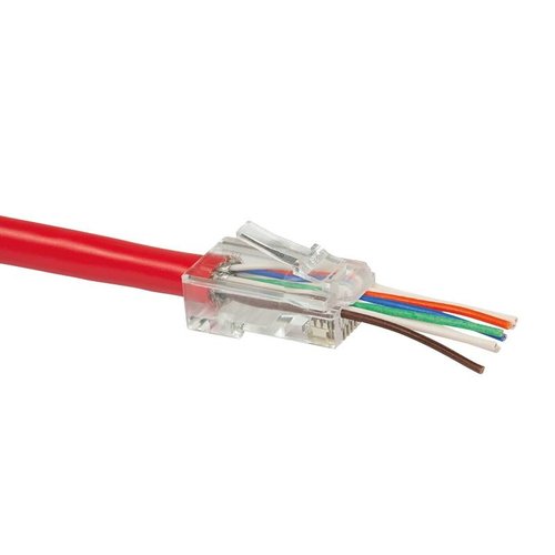 Bintra Doorsteek CAT6 Connector RJ45 - UTP 10 stuks voor soepele en stugge kabel