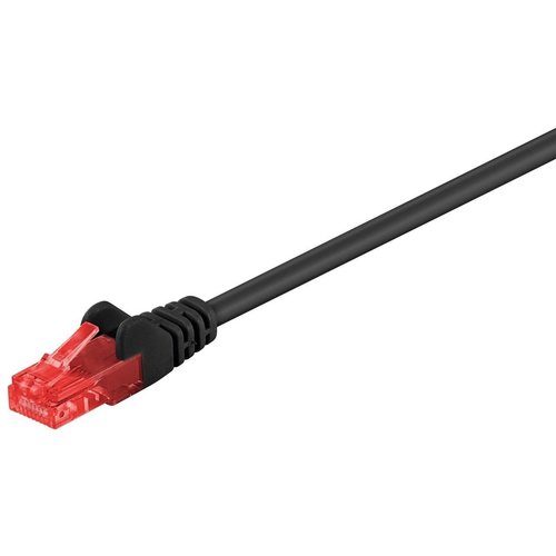 Cat6 15m zwart UTP kabel