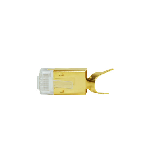 Cat.8.1 / Cat.6A RJ45 plug, gold plated, 10 pcs.