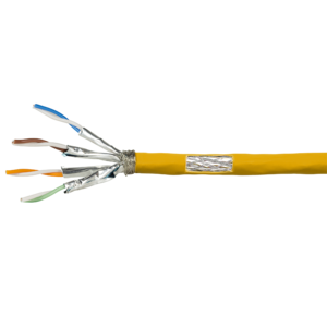 S/FTP CAT7a network cable solid 200M 1200MHz yellow