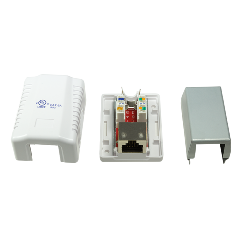 CAT6a surface-mounted box 1x RJ45 STP