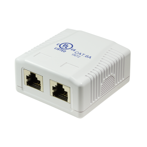 CAT6a surface-mounted box 2x RJ45 STP