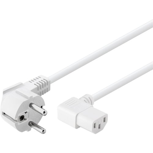 Power cable CEE 7/7 (male) to C13 (female) 5 M white
