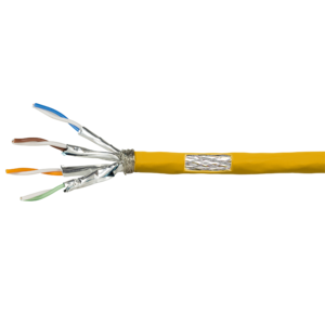 S/FTP CAT7a network cable solid 25M 100% copper yellow