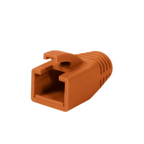 RJ45 strain relief boot 8mm orange 50 pcs