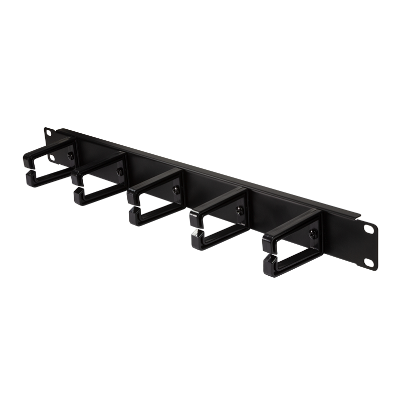 1U metal cable management bar with 5 brackets Netwerkkabel.eu