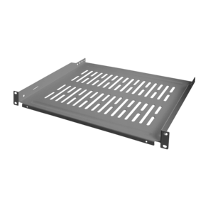 1U shelf for server cabinets of 450mm deep grey