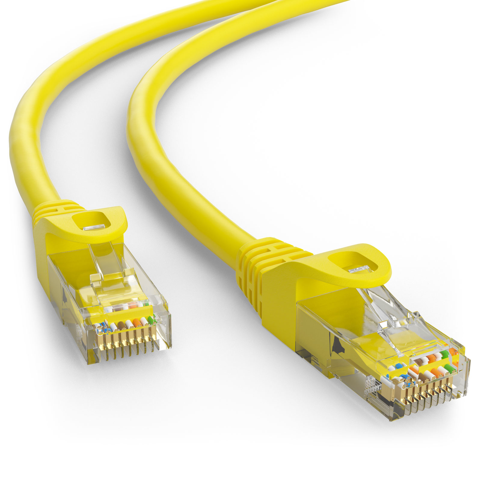 laten we het doen doos compressie Cat5e 3M Geel UTP kabel - Netwerkkabel.eu