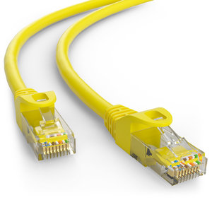 Cat5e 1M Geel UTP kabel