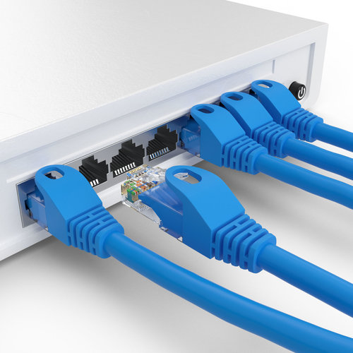 Cat5e 0.25M Blue U/UTP Cable