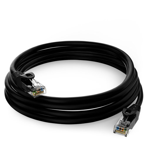 Cat6 0.25M Zwart UTP kabel
