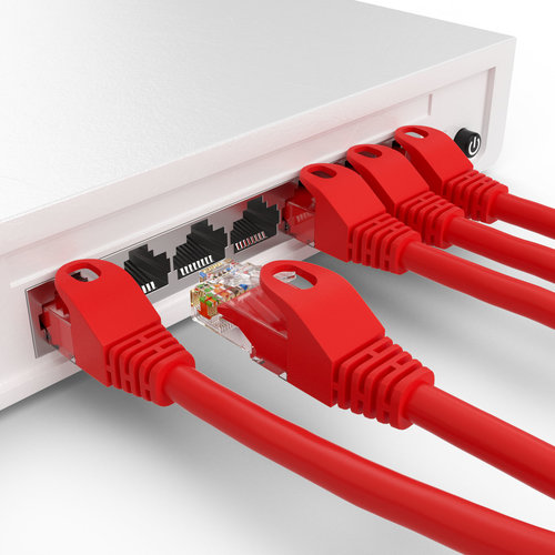 Cat6 1M rood UTP kabel