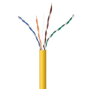 UTP CAT5e cable solid 305M CCA Yellow