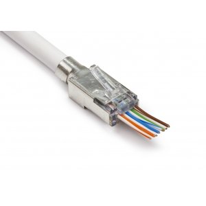 Doorsteek CAT6a Connector RJ45 - STP 10 stuks voor soepele en stugge kabel