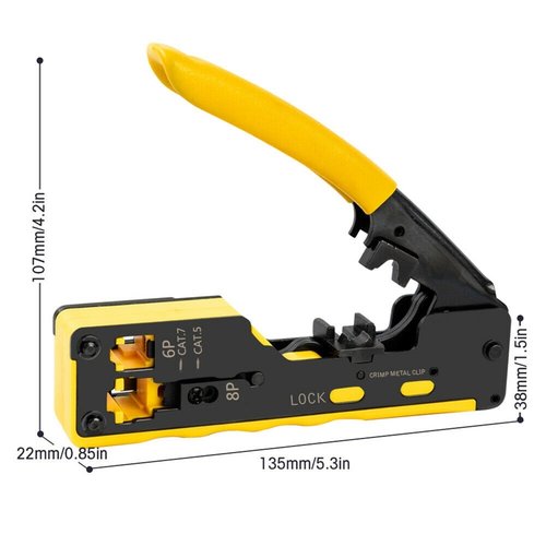 Bintra Crimp Tool for ezEX CAT5e/CAT6/CAT6a/CAT7 & RJ11/12