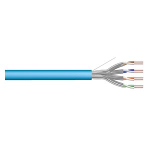 U/ FTP CAT6a network cable solid 100M blue 100% copper