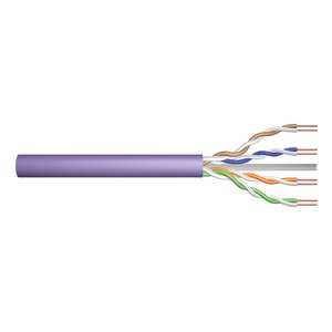 UTP CAT6 network cable solid 305M 100% copper violet