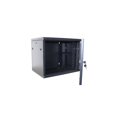 OEM 6U wall cabinet with glass door 600x450x370mm