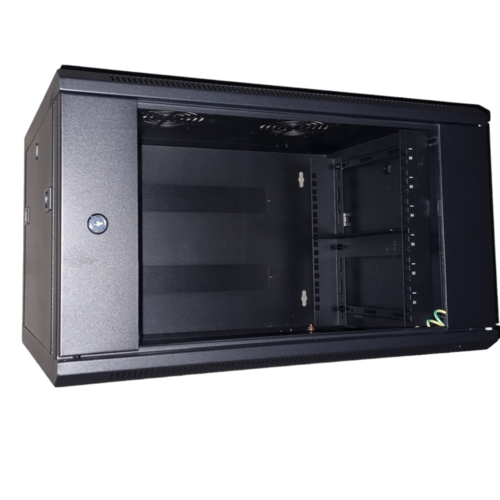 OEM 6U wall cabinet with glass door 600x450x370mm