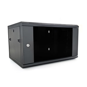 6U wall cabinet with glass door 600x450x370mm