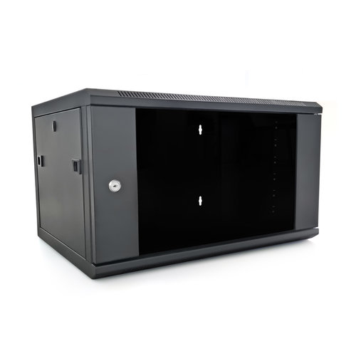 OEM 6U wall cabinet with glass door 600x450x370mm