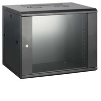 9U wall patch cabinet with glass door 600x450x500 (WxDxH)