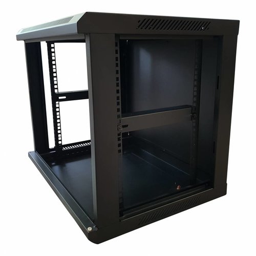 OEM 9U wall patch cabinet with glass door 600x450x500 (WxDxH)