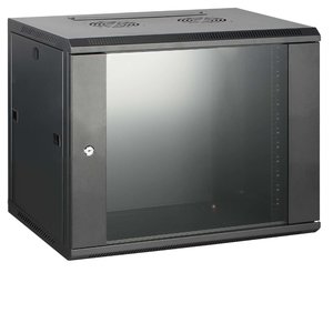 15U wall cabinet with glass door 600x600x755mm (WxDxH)