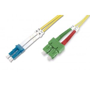 LWL OS2 Single Mode Fiber Optic Patch Cable SC ( APC ) to LC ( PC ) 3 M