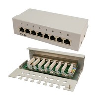 Cat6 8 Port Patch Panel RAL 7035