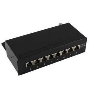 Cat6a 8 Port Patch Panel RAL 9005