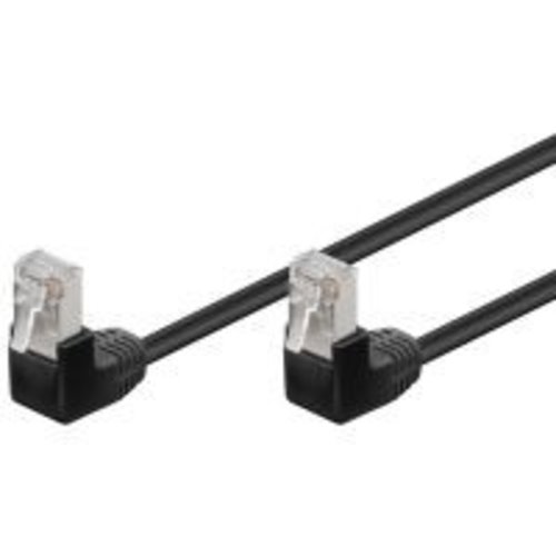 Cat5e U/UTP Cable 2 x hooked 0.5M Black