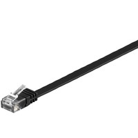 Cat6 U/UTP Cable Flat 1.5M Black