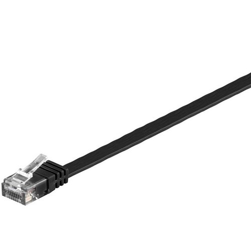 Cat6 U/UTP Cable Flat 3M Black