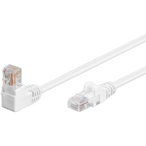 Cat5e 0.25 meter Wit UTP-kabel 1 x haaks