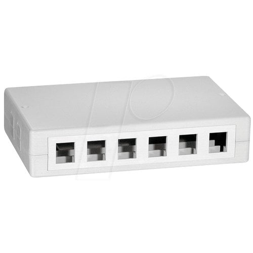 Desktop keystone patchpanel, 12 Port UTP wit