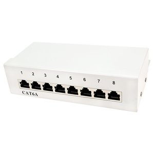 Cat6A 8-poorts patchpaneel RAL 7035