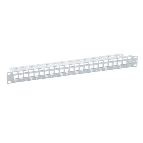 Keystone Patch Panel for 24 Ports SNAP IN RAL7035 Grey