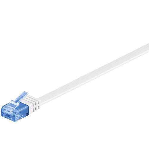 Cat6a U/UTP Cable Flat 0.5M White