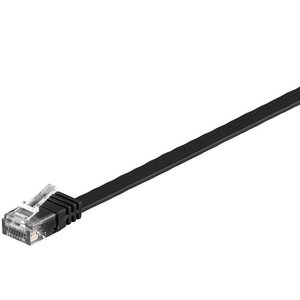Cat6a 3 M platte UTP kabel zwart