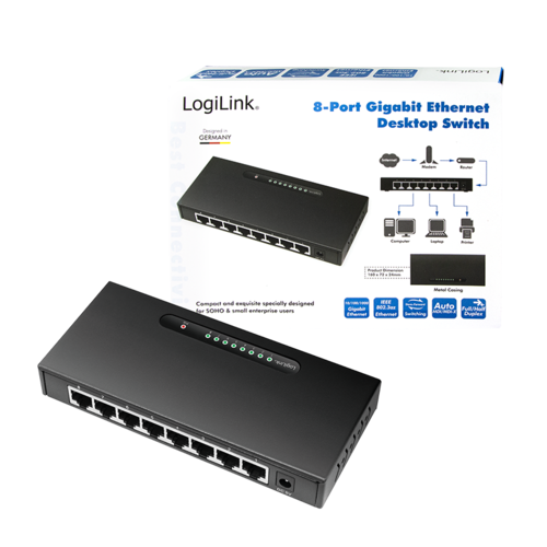 8 Port Gigabit Switch 10/100/1000 Mbps