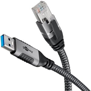 USB-A 3.0 to Cat6 RJ45 Ethernet Cable 1M