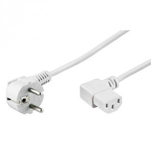 Powercable CEE 7/7 hoked (male) to C13 hoked (female) 1.5 M