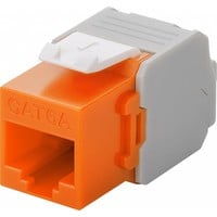 CAT6a Keystone RJ45 unshielded oranje