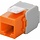 CAT6a Keystone RJ45 unshielded oranje