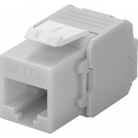 CAT6a Keystone RJ45 unshielded grijs