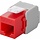 CAT6a Keystone RJ45 unshielded red